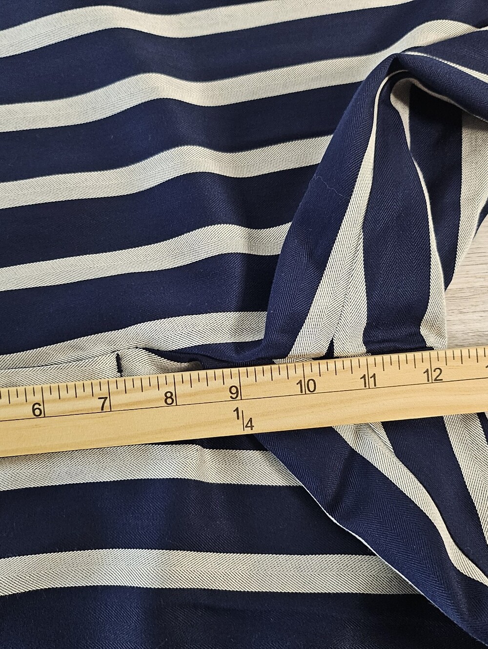 Ann Taylor Factory Dress Pants 8 Navy Light Grey Striped Wide Leg High Rise New - Picture 11 of 14